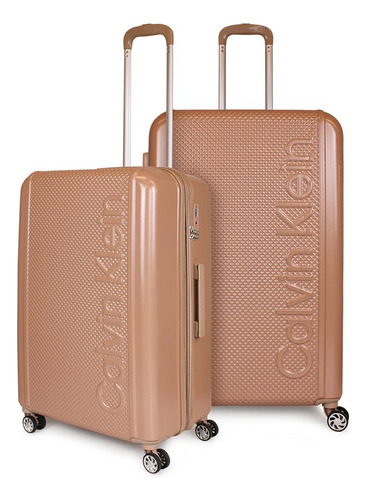 Pack 2 Maletas Rome Mediana 18kg+grande 23kg Beige Calvin Kl