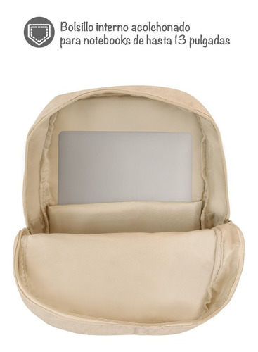 Imagen 3 de 9 de Mochila Borwek De Corderoy Porta Notebook 13'' Oficina.