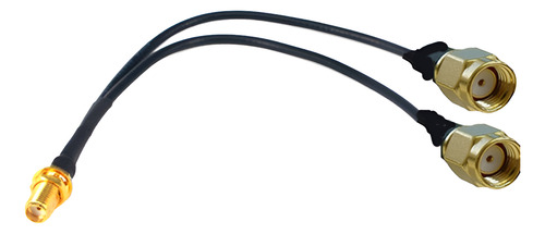 Conector Sma-hembra/ Doble Rp-sma Macho 15cm.50 Ohm Tsb