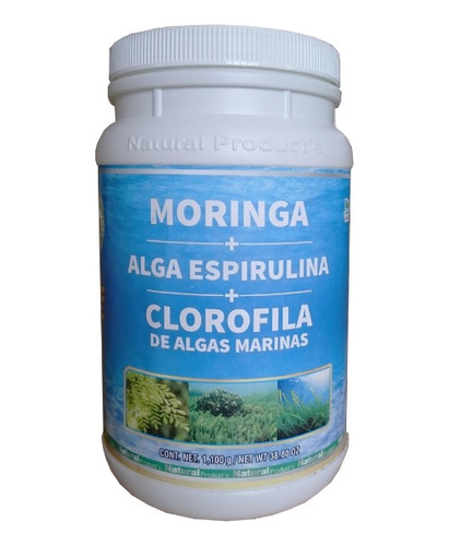 Moringa + Alga Espirulina + Clorofila D Algas Marinas 1.2kg