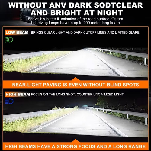 Faros Delanteros De Coche Osram Xlz-40 W Led H1 H7 H11 Hb3/h