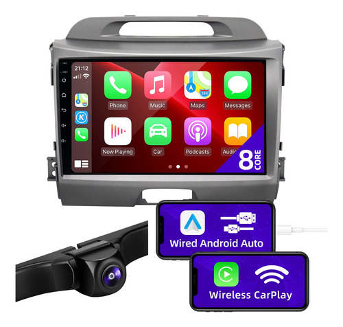 Cgogc Radio De Coche Android 10 Compatible Con Android Auto