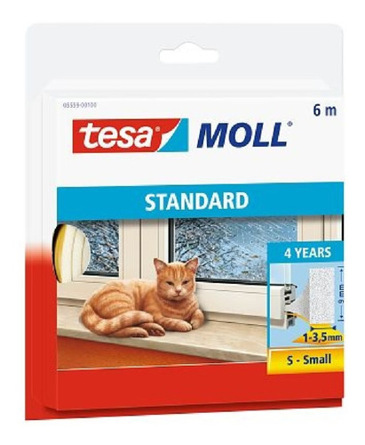 Burlete Standard Tesa Moll - Blanco - 6 Mts. - Anti Chiflete