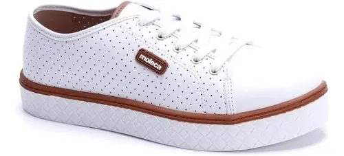 Tenis branco furadinho feminino sales