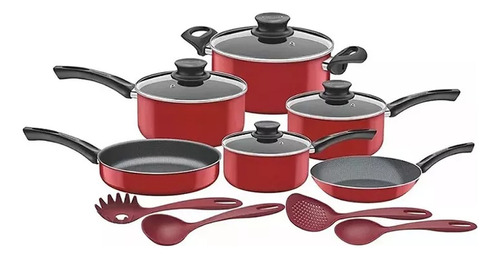 Set De Ollas De Cocina Roja 10 Piezas Paris - L N F