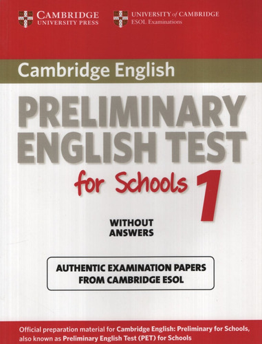 Cambridge Pet For Schools 1 - Student's Book No Key