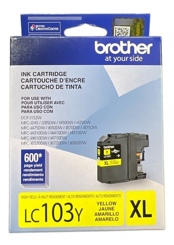 Cartucho Brother Lc103y Xl Yellow Original 