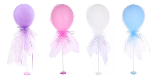 Globo Tul Con Base Diferentes Colores Baby Shower