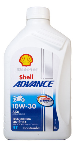 Kit 3 Oleo Shell 4t Moto 10w30 Advance Semissintético