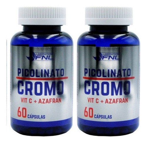 Picolinato De Cromo + Vitaminac + Azafran Fnl Pack 2*60