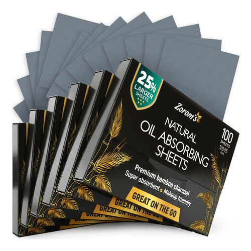 Toallitas Absorbentes De Aceite Natural Para El Rostro Con C