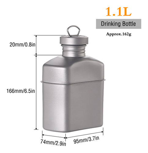 Botella De Agua Ultraligera Lixada De 1100 Ml Para Vajilla D