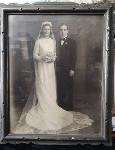 Cuadro Antiguo , Casamiento Años 1930.