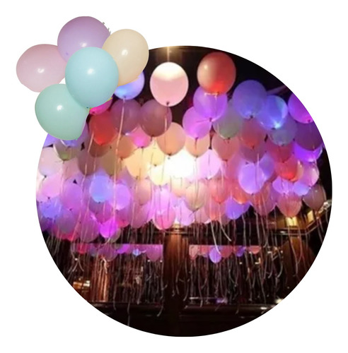 Globos Led Luminosos Globo Varios Colores X12 Unidades