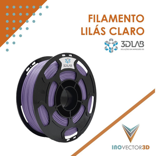 Filamento Pla Lilas Claro Peso: 1kg; Diametro:1,75mm