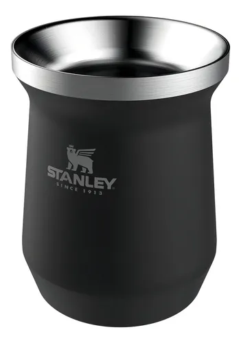 Combo Stanley Clásico, Termo Classic 940ml + Mate Acero Inox. 230ml + Bombilla - Negro Mate