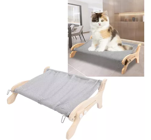 Hamaca de pared para gatos de madera, para colgar en el alféizar de la  ventana de pino y gato, hamaca para colgar en la pared, hamaca de marco de