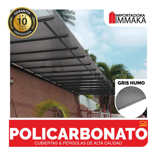 Imagen 1 de 10 de Láminas Policarbonato Alveolar Techos, Cubiertas Pérgolas Uv