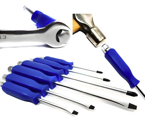 Set Juego Kit Destornillador Golpe 6 Piezas Profesional