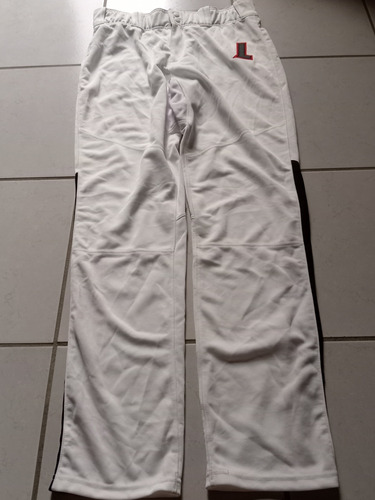 Pantalón D Béisbol Addidaas Grande Blanco Vivos Rojo Y Negro (Usado)