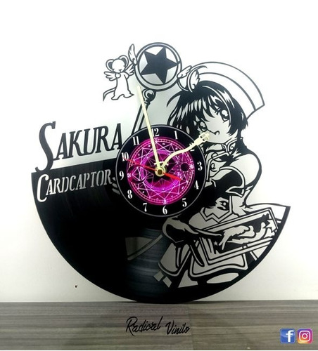 Reloj De Vinilo Sakura Card Captor Regalos Decoracion 