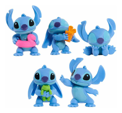 Conjunto 5 Mini Bonecos Stitch Presente Dia Das Crianças