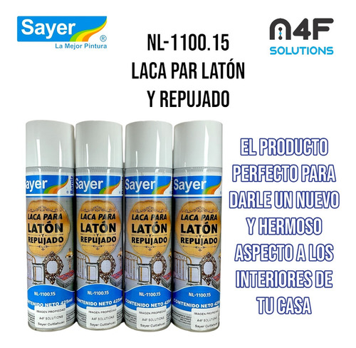 Laca Para Latón Y Repujado Sayer Nl-1100.15 4 Piezas
