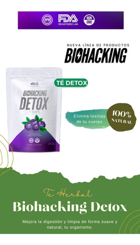 Evo Health Té Detox Herbal Adelgazar 3 Saquitos Biohacking3s