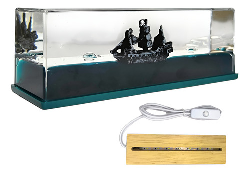 Perla Negra Barco Insumergible Base Led Incluido Tulipan