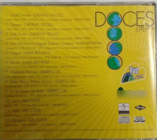 Cd Doces Bárbaros - Caetano/gal/gil E Bethania (Usado)