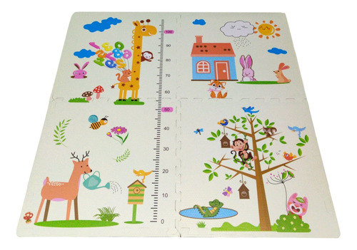 Piso Alfombra Goma Eva Con Diseño 60x60cms