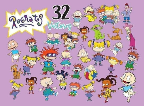 32 Plantillas Rugrats Playera Taza Vector Editable