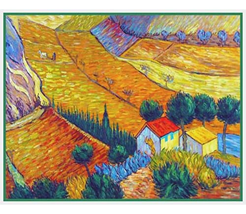 Farms In Arles France Vincent Van Gogh Counted Cross St...