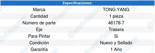 Defensa Trasera Tong Yang Mazda 3 (10-11)