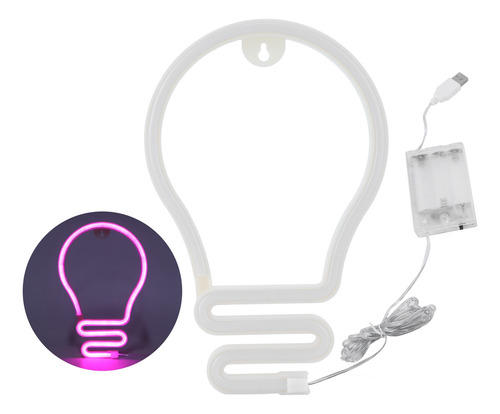 Letrero Led Con Forma De Bombilla Para Decoración De Pared,