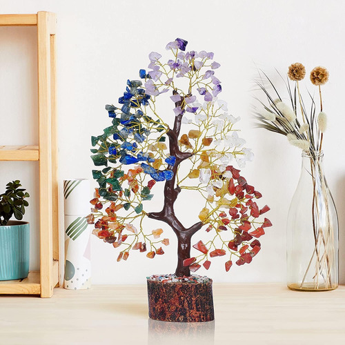 Piedras Curativas Árbol De La Vida Con 7 Chakras Yatskia
