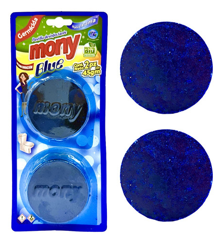 24 Pastilla Azul Con 2 Desinfectante Wc Prodeli Mony