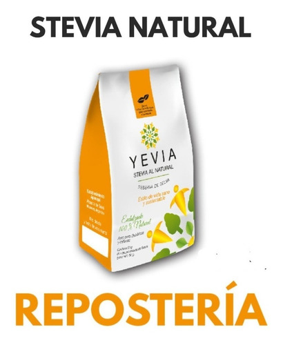 Stevia Natural Yevia Polvo Endulzante Repostería Bolsa 50 Gr