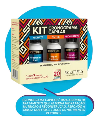 Kit 2 Mult Cronograma Capilar 30ml Bioextratus
