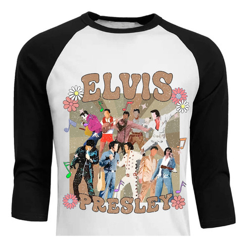 Elvis - Rock And Roll - Raglan - Polera (2)