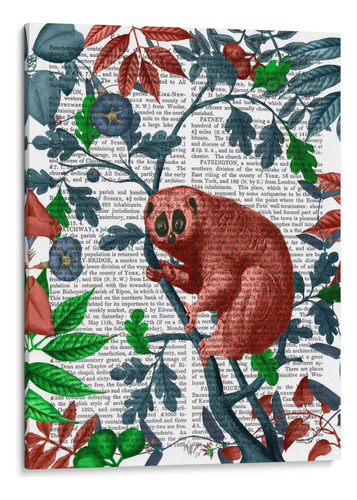 Canvas Lab Cuadro Loris Lenta, Naranja 60x80, Fab Funky
