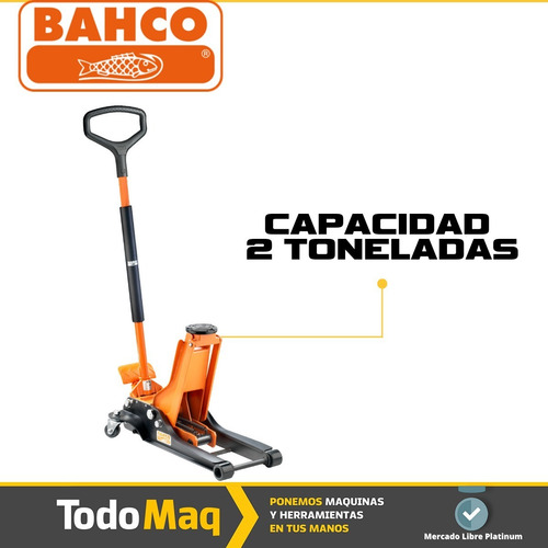 Imagen 4 de 9 de Crique Hidraulico Carro Extra Bajo Doble Piston 2t Bahco