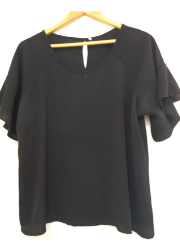 Blusa Negra  T Xxl   M-corta    Usada