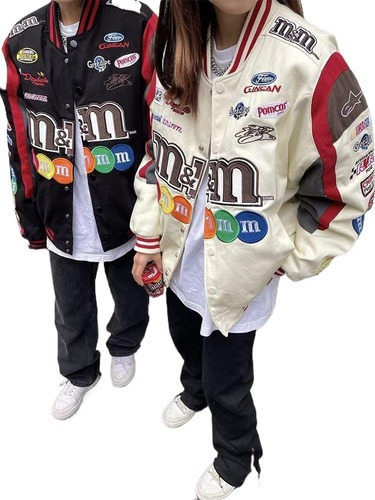 U Moto Hip Hop De Uniform Béisbol Bordado Parejas
