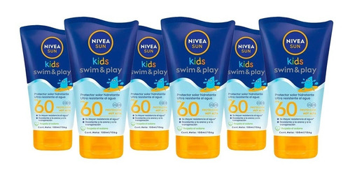 Protector Solar Nivea Kids Swim & Play Fps 60 150ml Packx6un