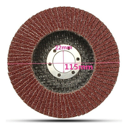 Kit 10x Disco Flap 115mm Desbaste P/ Madeira Aço Acabamento