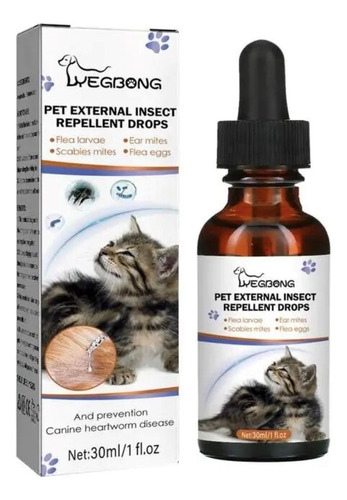 Gotas Antipulgas Para Perros Y Gatos Yegbong 30ml