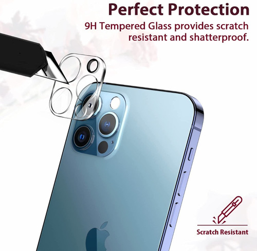 Imagen 4 de 10 de Lamina Protector Cámara Compatible Con iPhone 13 Pro Max
