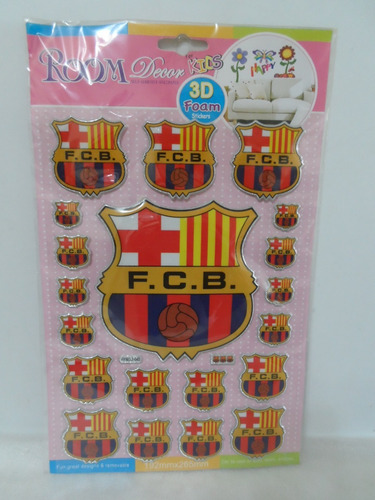 Sticker Etiqueta Calcomanía 3d Adhesivo Logo Barcelona