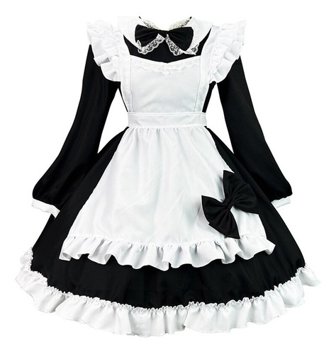 Vestido Japonés Para Delantal Largo, Estilo Lolita, Para Muj